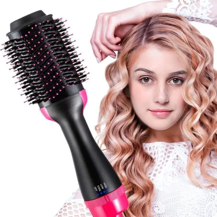 Fast Drying Hair Dryer Brush ABS Pink