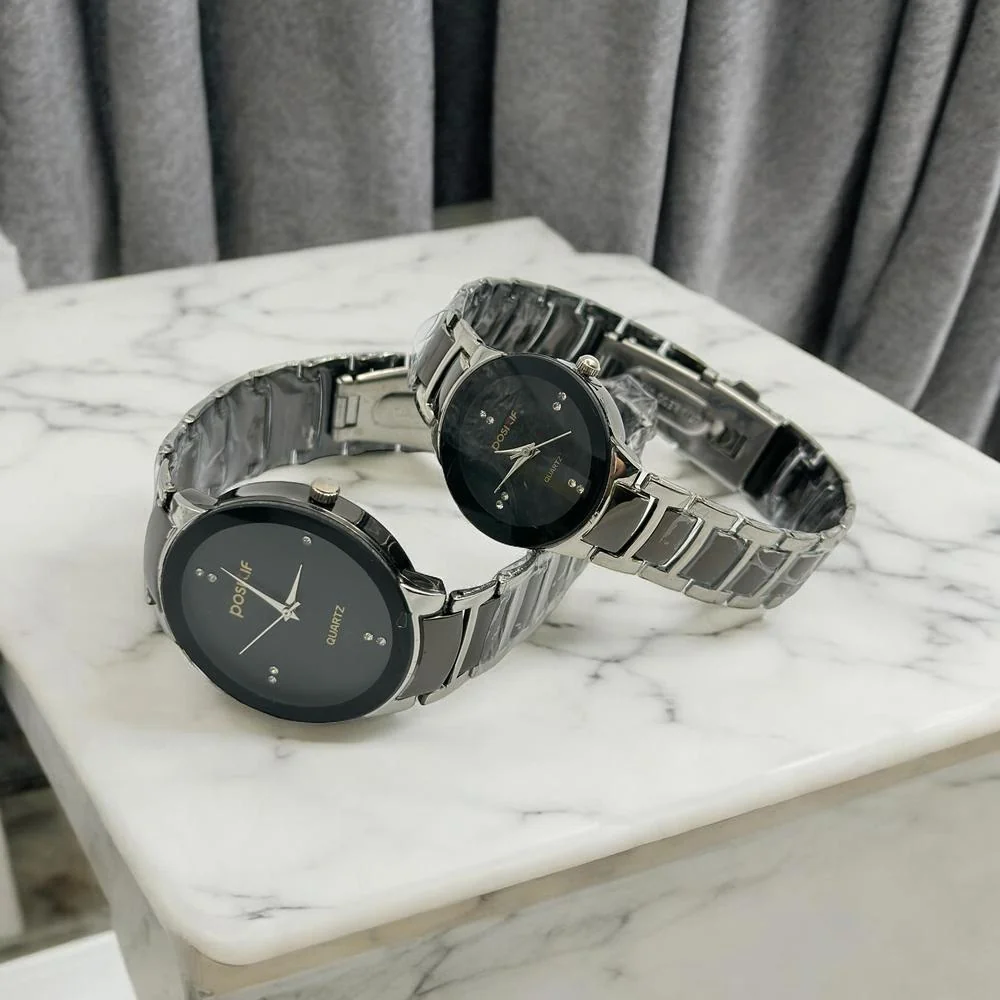 Couple Analog Watches Steel 36mm Set