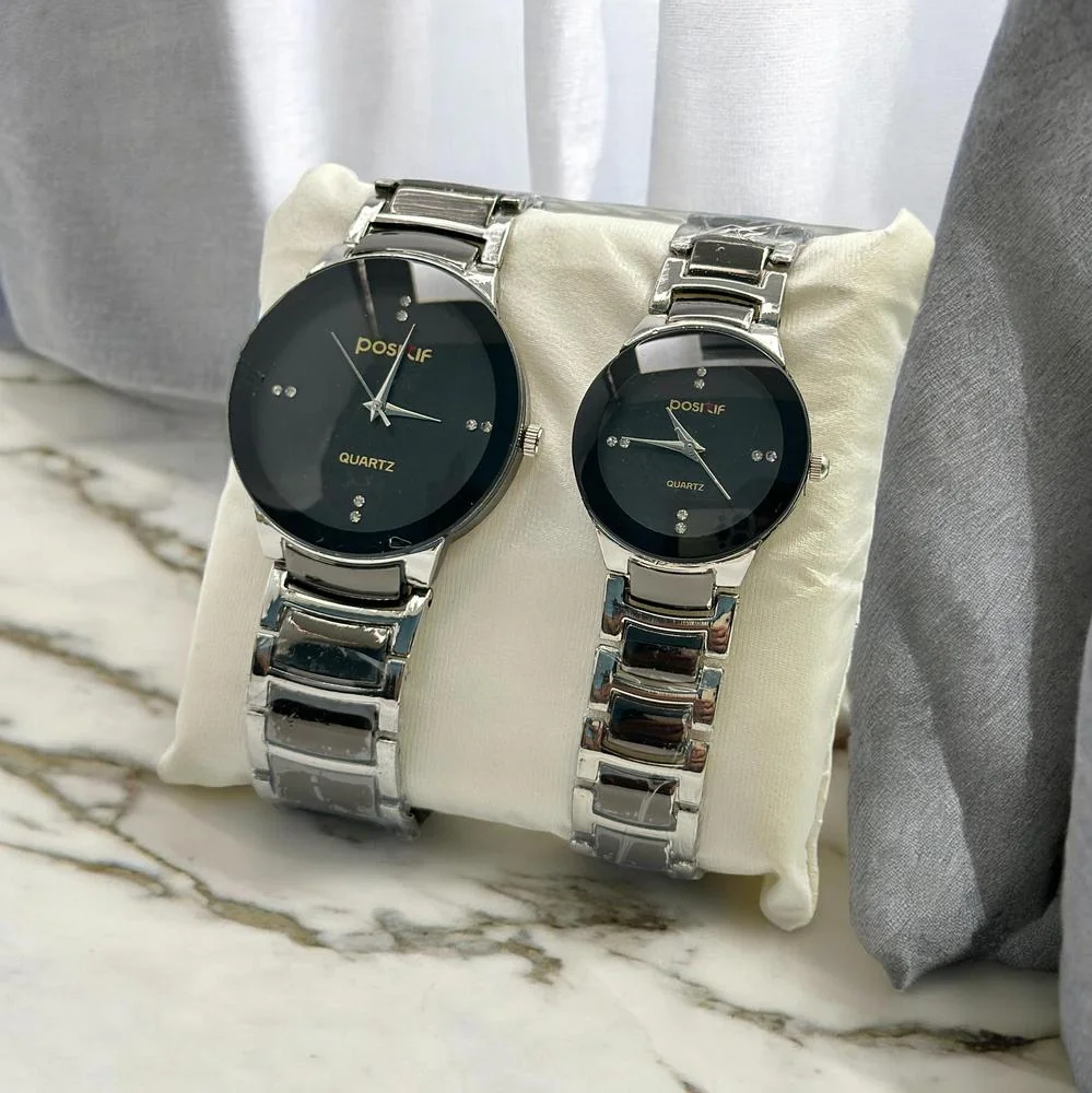 Couple Analog Watches Steel 36mm Set