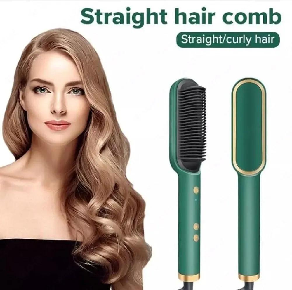Green Hair Dryer Brush for Straight Curly Hair