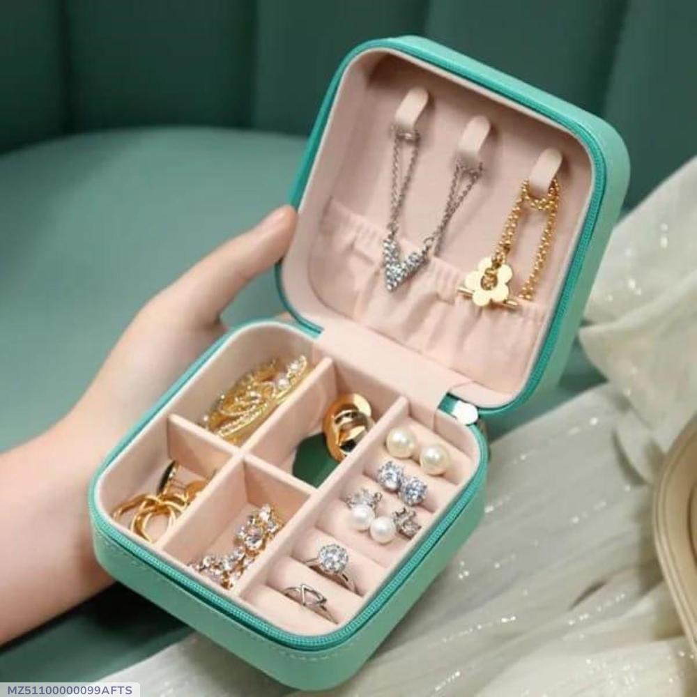 Mini Jewelry Box Mint Green Velvet Lining