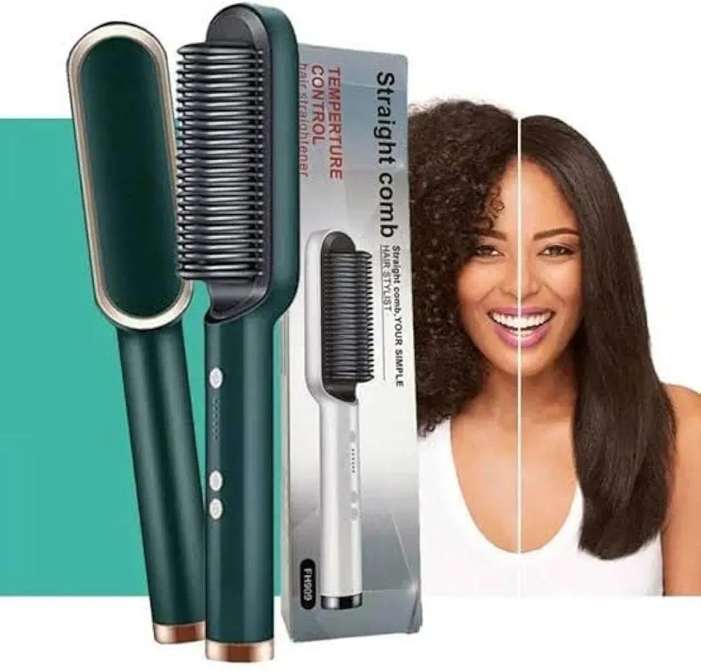 Green Hair Dryer Brush for Straight Curly Hair