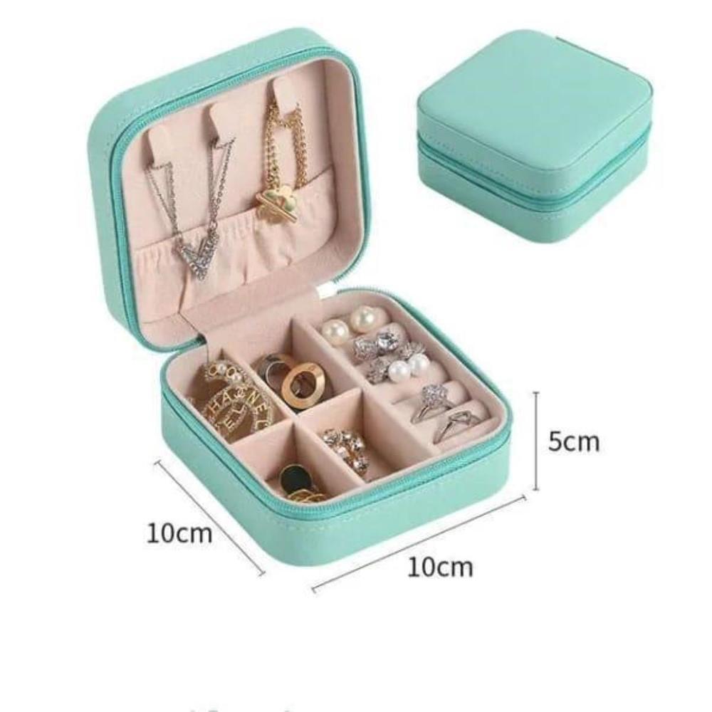 Mini Jewelry Box Mint Green Velvet Lining