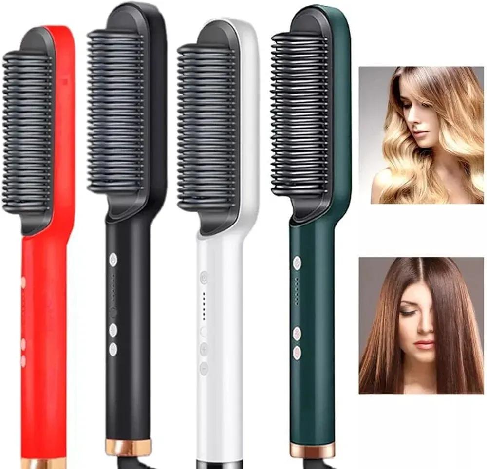 Green Hair Dryer Brush for Straight Curly Hair